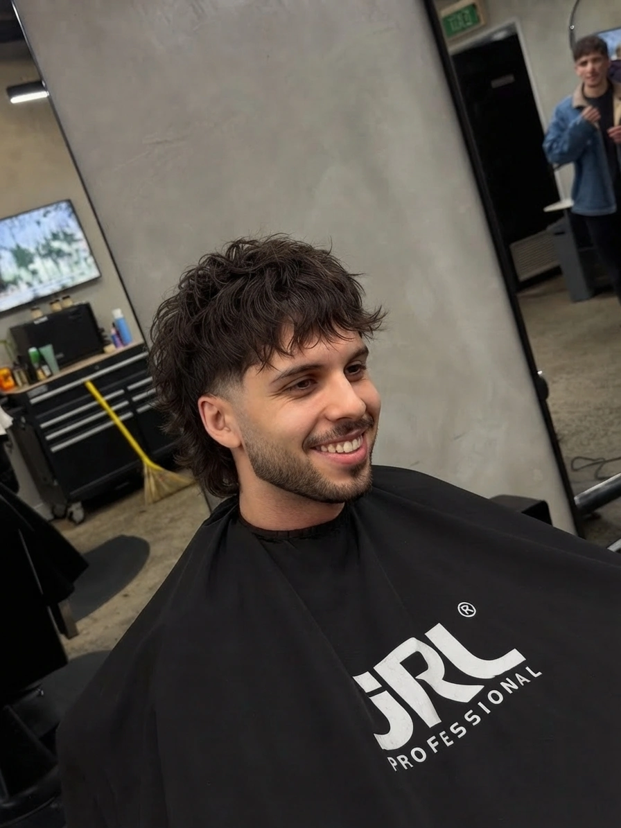 Burst Fade Mullet